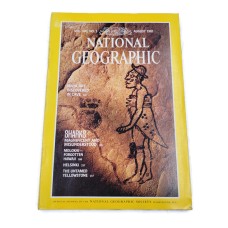 National Geographic August 1981 Sharks/molokai/maya Cave/helsinki/yellowstone