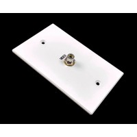 Qty 36 Of Coax Wall Plate F Type Jack White Single Coaxial Outlet Cover