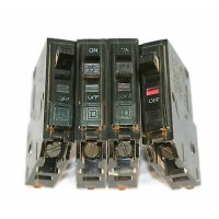 Lot Of 4 Square D QO 1 POLE 15  GFCI CIRCUIT BREAKER